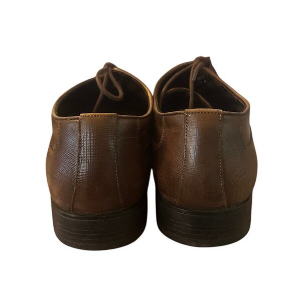 Men 8M Karl Lagerfeld Paris Leather Brown Lace-Up Dress Work Career Shoes main image 5